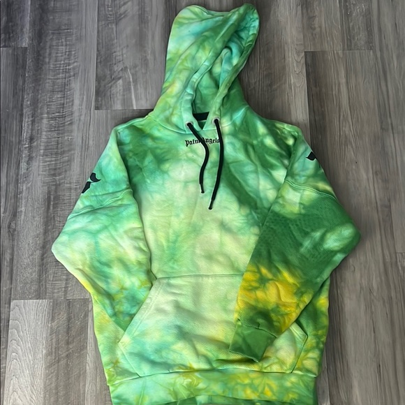 Palm Angels Green Tie-Dye Hoodie - Picture 2 of 5